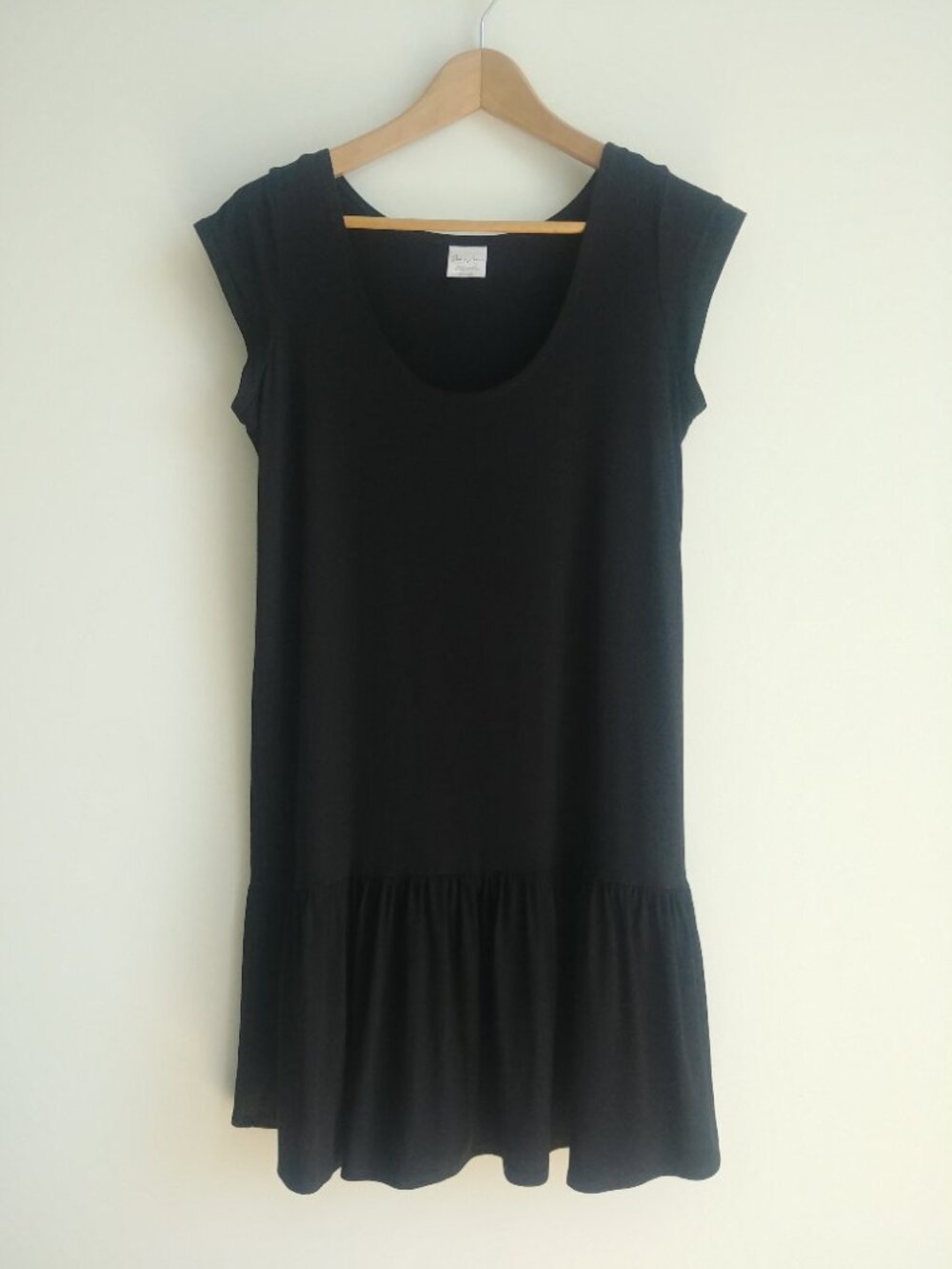 Jax + Lennon made in Canada black dress stretch bamboo rayon spandex mini dress